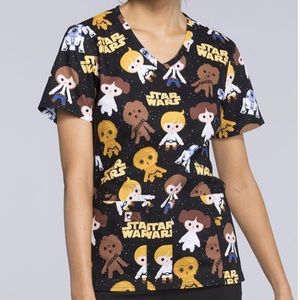CHEROKEE Star Wars - The Good Guys Scrub Top For Women Size L